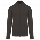 Cardigan zippé K971 - Dark Grey personnalisable - Vue de face