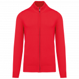Cardigan zippé K971 - Red personnalisable - Vue de face
