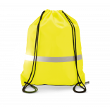 Sac à dos avec cordelettes KI0109 - Fluorescent Yellow personnalisable - Vue de face