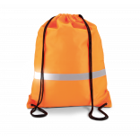 Sac à dos avec cordelettes KI0109 - Fluorescent Orange personnalisable - Vue de face