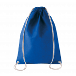 Sac à dos en coton avec cordelettes KI0125 - Dark Royal Blue personnalisable - Vue de face