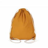 Sac à dos en coton avec cordelettes KI0125 - Curcuma personnalisable - Vue de face