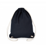 Sac à dos en coton avec cordelettes KI0125 - Navy personnalisable - Vue de face