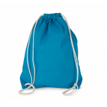 Sac à dos en coton avec cordelettes KI0125 - Tropical Blue personnalisable - Vue de face