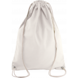 Sac à dos en coton avec cordelettes KI0125 - Natural personnalisable - Vue de face