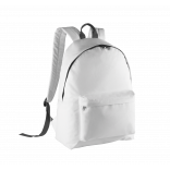 Sac à dos classique KI0130 - White / Dark Grey personnalisable - Vue de face
