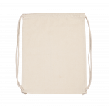 Sac à dos en coton bio avec cordelettes KI0139 - Natural personnalisable - Vue de face