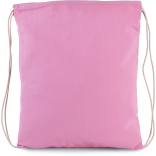 Petit sac à dos en coton bio avec cordelettes KI0147 - Dark Pink personnalisable - Vue de face