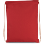Sac à dos avec cordon épais KI0154 - Cherry Red personnalisable - Vue de face
