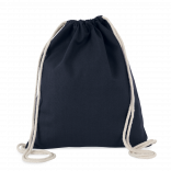 Sac à dos avec cordon épais KI0154 - Navy personnalisable - Vue de face