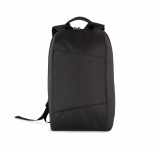 Sac à dos de travail porte-ordinateur recyclé KI0177 - Black personnalisable - Vue de face
