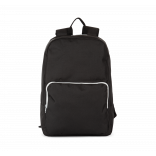 Sac à dos avec fermetures éclair contrastée KI0181 - Black / Light Grey personnalisable - Vue de face