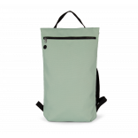 Sac à dos plat recyclé style urbain KI0183 - Sage personnalisable - Vue de face