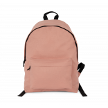 Sac à dos casual recyclé avec poche frontale KI0184 - Flamingo Pink personnalisable - Vue de face