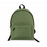 Sac à dos casual recyclé avec poche frontale KI0184 - Matcha Green personnalisable - Vue de face