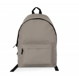 Sac à dos casual recyclé avec poche frontale KI0184 - Taupe personnalisable - Vue de face