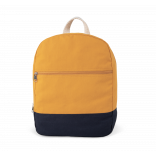 Sac à dos essentiel en coton KI0185 - Cumin Yellow / Navy personnalisable - Vue de face