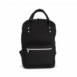 Sac à dos style urbain avec poignées KI0186 - Black personnalisable - Vue de face