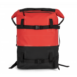 Sac à dos imperméable avec sangles de compression KI0187 - Red / Black personnalisable - Vue de face