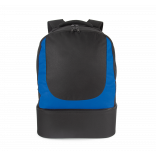 Sac à dos sports d'équipe à fond rigide KI0192 - Black / Royal Blue personnalisable - Vue de face