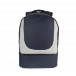 Sac à dos sports d'équipe à fond rigide KI0192 - Navy / Light Grey personnalisable - Vue de face