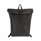Sac à dos casual Roll-Top KI0195 - Black personnalisable - Vue de face