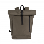 Sac à dos casual Roll-Top KI0195 - Dark Khaki personnalisable - Vue de face