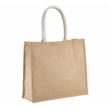 Sac de plage en jute KI0219 - Natural personnalisable - Vue de face
