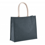 Sac de plage en jute KI0219 - Midnight Blue personnalisable - Vue de face