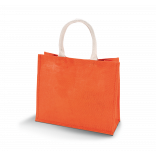 Sac de plage en jute KI0219 - Saffron personnalisable - Vue de face