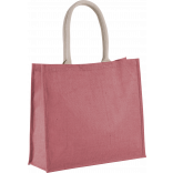 Sac de plage en jute KI0219 - Light Marsala personnalisable - Vue de face