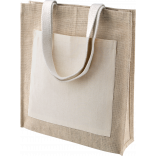 Sac shopping toile de jute KI0221 - Natural personnalisable - Vue de face