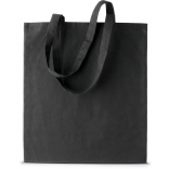 Sac shopping avec longues anses KI0223 - Black personnalisable - Vue de face