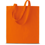 Sac shopping avec longues anses KI0223 - Orange personnalisable - Vue de face