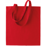 Sac shopping avec longues anses KI0223 - Red personnalisable - Vue de face