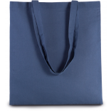 Sac shopping avec longues anses KI0223 - Iris Blue personnalisable - Vue de face
