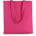 Sac shopping avec longues anses KI0223 - Magenta personnalisable - Vue de face
