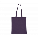Sac shopping avec longues anses KI0223 - Purple personnalisable - Vue de face
