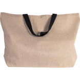 Grand sac fourre-tout en juco KI0228 - Natural personnalisable - Vue de face
