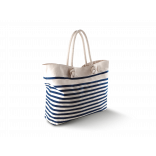Sac de plage KI0242 - Natural / Navy personnalisable - Vue de face