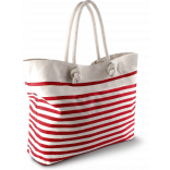 Sac de plage KI0242 - Natural / Red personnalisable - Vue de face