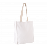 Sac cabas avec soufflet KI0251 - White personnalisable - Vue de face