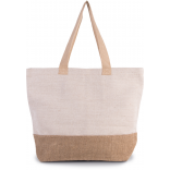 Sac de shopping fourre-tout esprit rustique KI0258 - Rustic Natural / Natural personnalisable - Vue de face