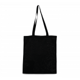 Sac shopping en coton biologique KI0288 - Black personnalisable - Vue de face