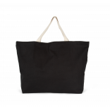 Sac shopping XXL KI0297 - Black / Natural personnalisable - Vue de face