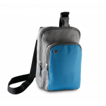 Sac bandoulière KI0301 - Slate Grey / Aqua Blue personnalisable - Vue de face