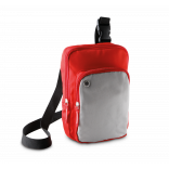 Sac bandoulière KI0301 - Red / Light Grey personnalisable - Vue de face