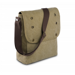 Sacoche en canvas KI0302 - Vintage Khaki personnalisable - Vue de face