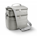 Sac isotherme double compartiment KI0317 - Light Grey personnalisable - Vue de face