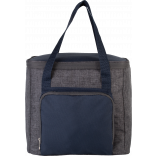 Sac isotherme avec poche zippée KI0347 - Dark Grey Heather / Navy personnalisable - Vue de face